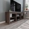 Flash Furniture 65" Espresso Finish 6 Cubby Open Storage TV Stand GC-MBLK66-ESP-GG - alternate 1